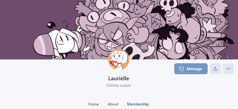 Captura de pantalla del patreon de Laurielle