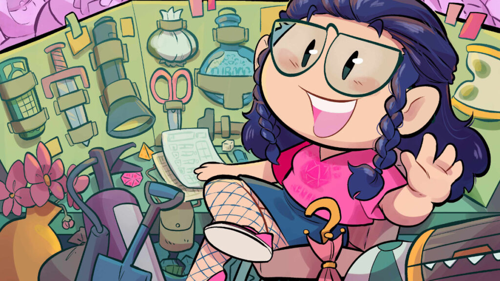 Fragmento de la portada donde se ve la parte de la directora de juego con su pantalla