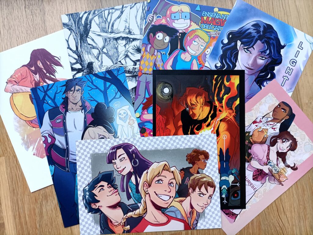 Foto de las postales que formaban el premio del stamp rally