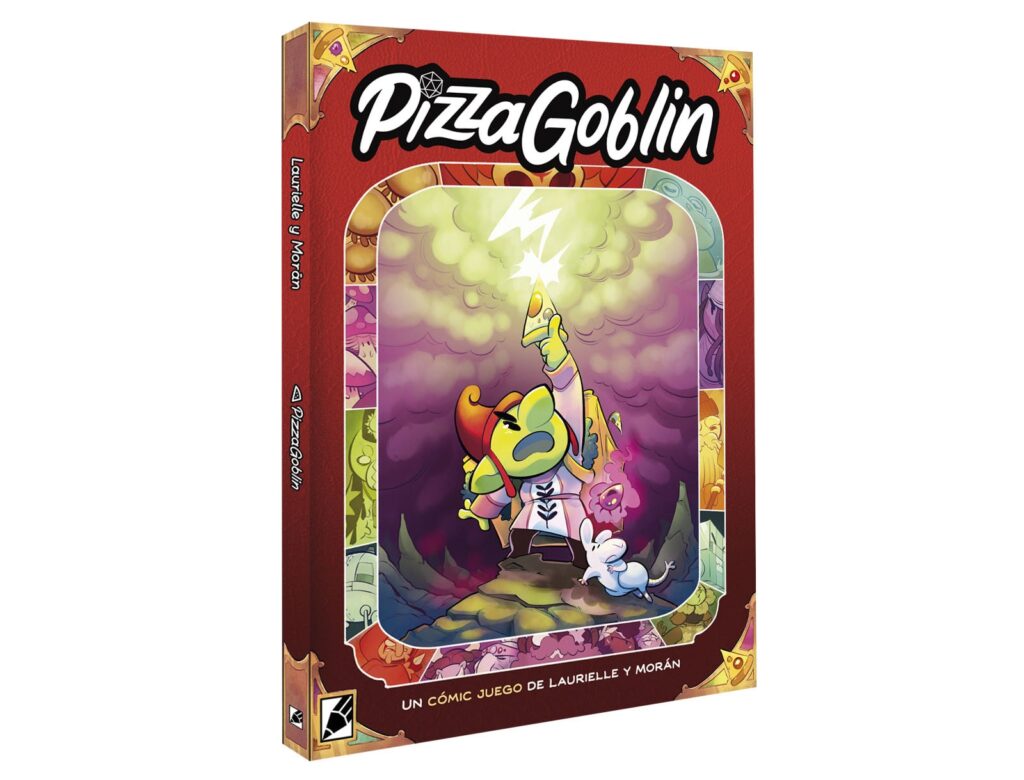 Mockup del cómic Pizza Goblin en 3D sobre fondo blanco