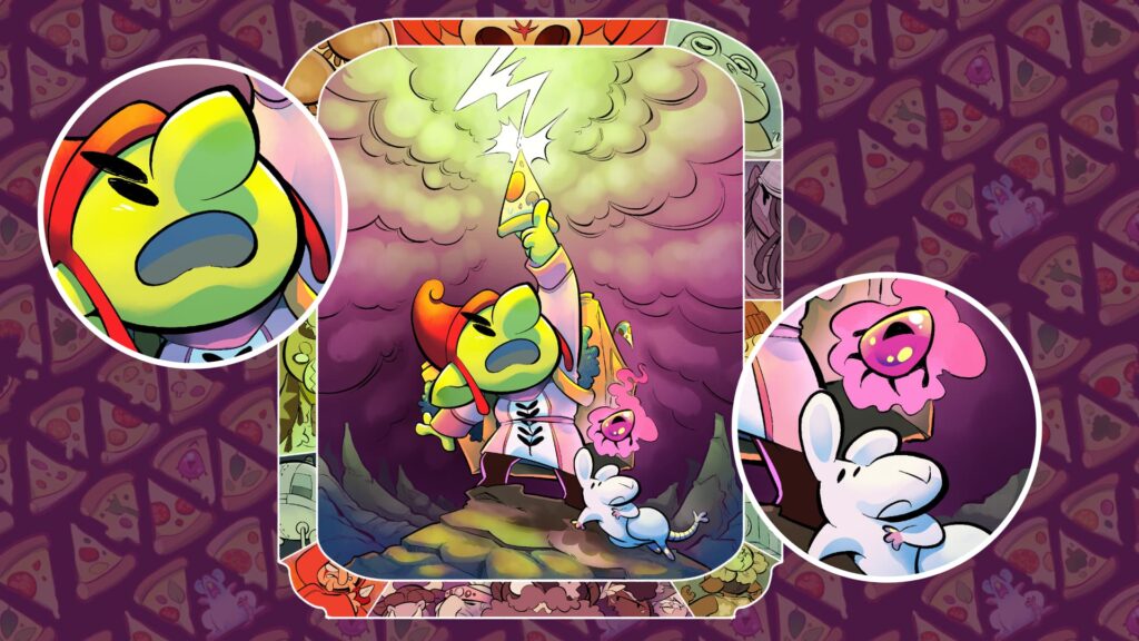 Ilustración de portada con las sombras y las luces y detalles destacados en marcos en forma de burbuja, para que se vean más de cerca